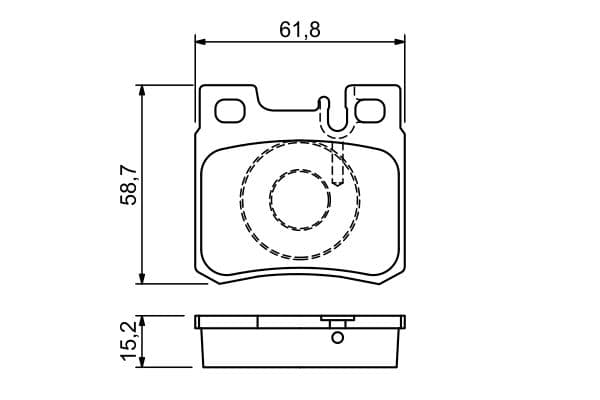 Bosch BP764 Diskli fren balatası seti; arka küçük görsel 6