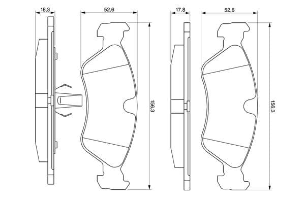 Bosch BP788 Diskli fren balatası seti; ön küçük görsel 6