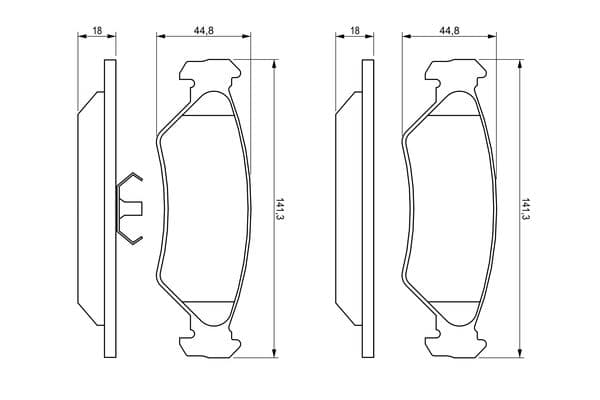 Bosch BP789 Diskli fren balatası seti; ön küçük görsel 6