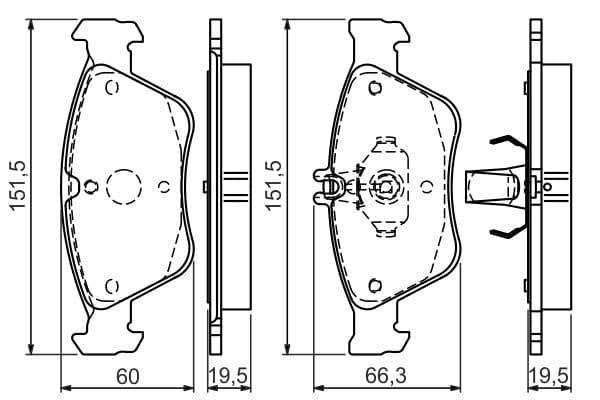 Bosch BP111 Diskli fren balatası seti; ön küçük görsel 6