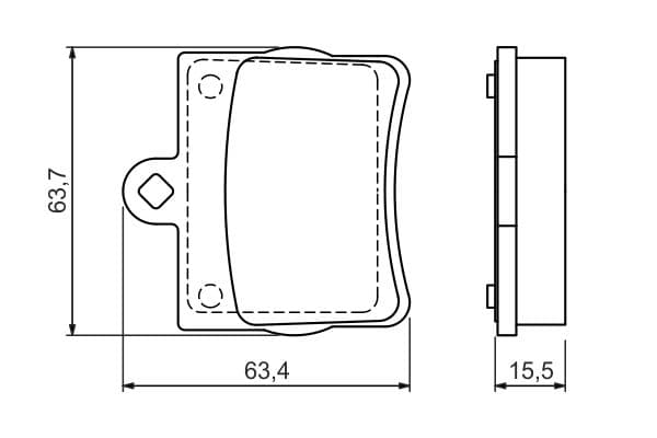 Bosch BP261 Diskli fren balatası seti; arka küçük görsel 6