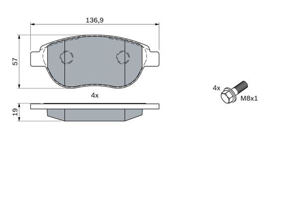 Bosch BP375 Diskli fren balatası seti; ön küçük görsel 5