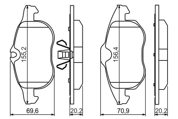 Bosch BP393 Diskli fren balatası seti; ön küçük görsel 8