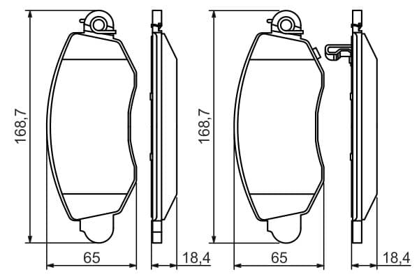 Bosch BP404 Diskli fren balatası seti; ön küçük görsel 5