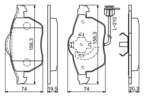 Bosch BP419 Diskli fren balatası seti; ön küçük görsel 6