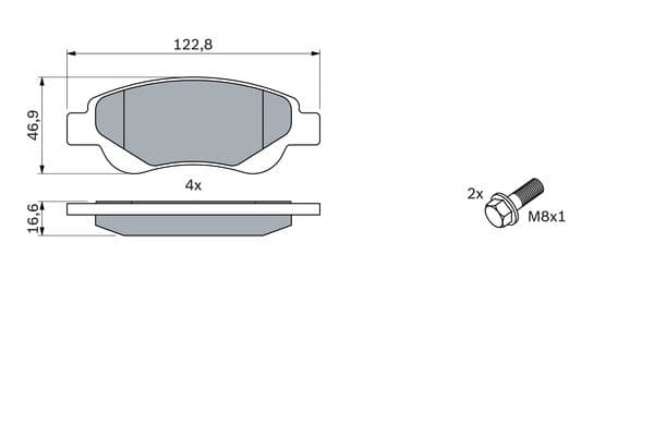 Bosch BP2702 Diskli fren balatası seti; ön küçük görsel 5