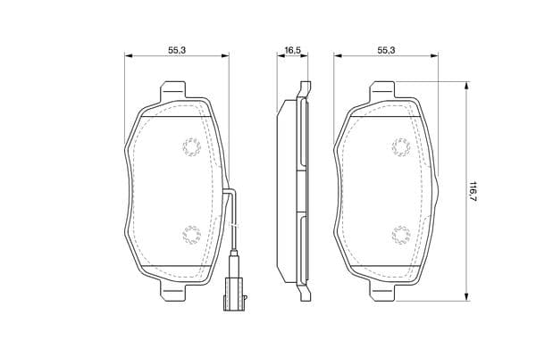 Bosch BP985 Diskli fren balatası seti; ön küçük görsel 6