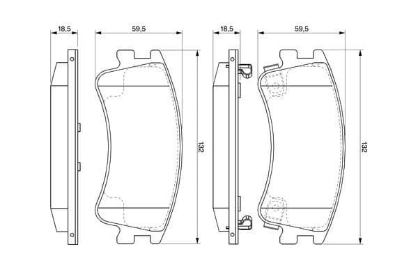 Bosch BP989 Diskli fren balatası seti; ön küçük görsel 5
