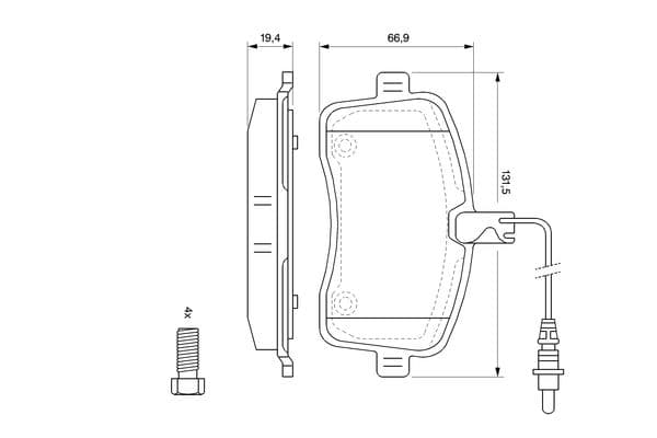 Bosch BP1007 Diskli fren balatası seti; ön küçük görsel 5