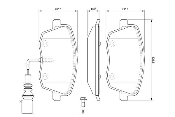 Bosch BP1015 Diskli fren balatası seti; ön küçük görsel 6