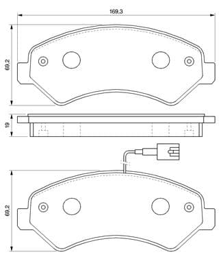 Bosch BP2709 Diskli fren balatası seti; ön küçük görsel 6