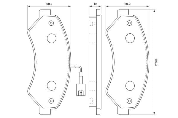 Bosch BP2709 Diskli fren balatası seti; ön küçük görsel 5