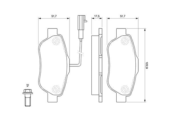 Bosch BP1024 Diskli fren balatası seti; ön küçük görsel 6