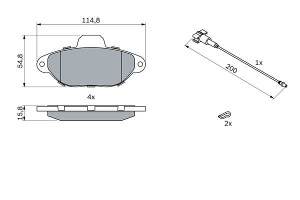 Bosch BP1025 Diskli fren balatası seti; ön küçük görsel 5