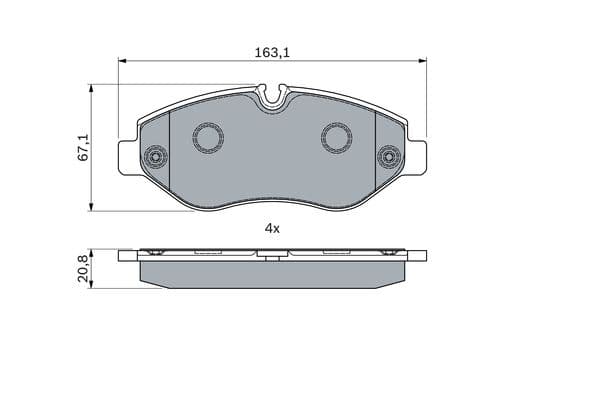 Bosch BP1031 Diskli fren balatası seti; ön küçük görsel 5