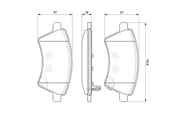 Bosch BP1040 Diskli fren balatası seti; ön küçük görsel 6