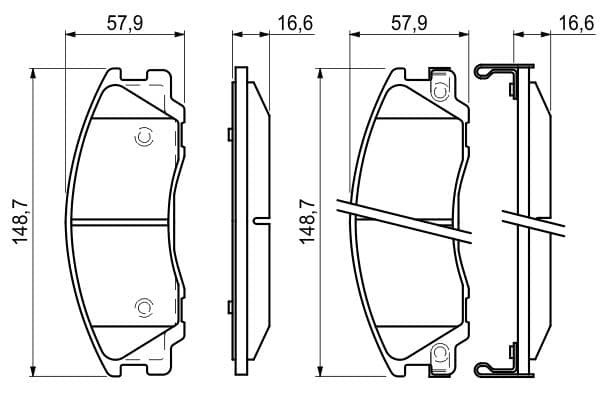 Bosch BP1049 Diskli fren balatası seti; ön küçük görsel 6