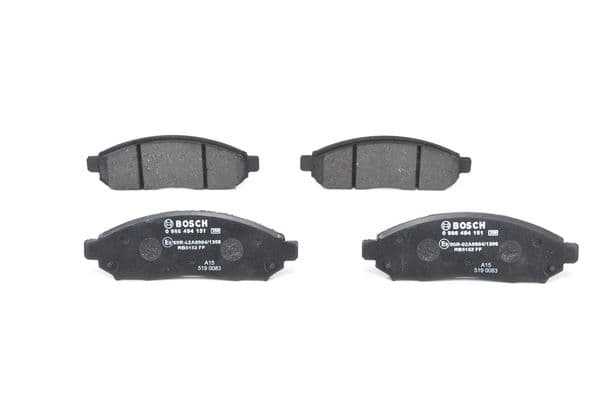 Bosch BP1062 Diskli fren balatası seti; ön küçük görsel 3
