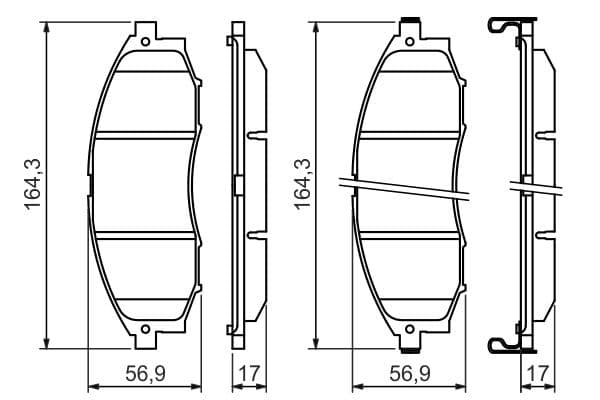 Bosch BP1063 Diskli fren balatası seti; ön küçük görsel 8