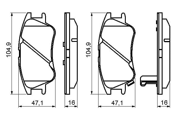 Bosch BP1066 Diskli fren balatası seti; ön küçük görsel 6