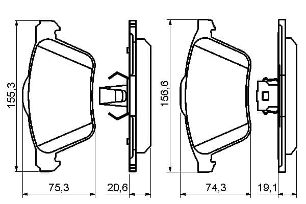 Bosch BP1070 Diskli fren balatası seti; ön küçük görsel 6