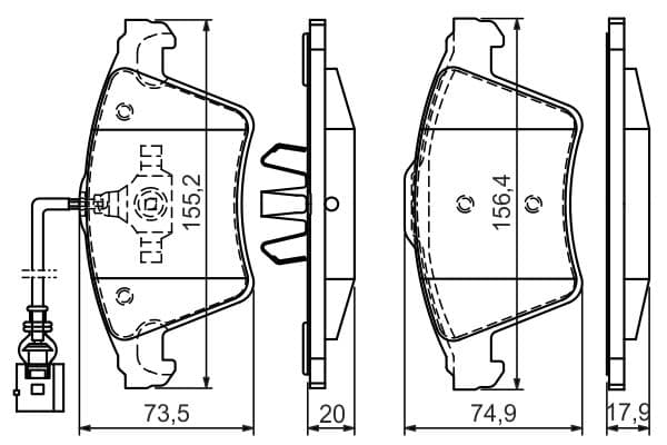 Bosch BP1075 Diskli fren balatası seti; ön küçük görsel 6