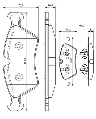 Bosch BP1076 Diskli fren balatası seti; ön küçük görsel 6
