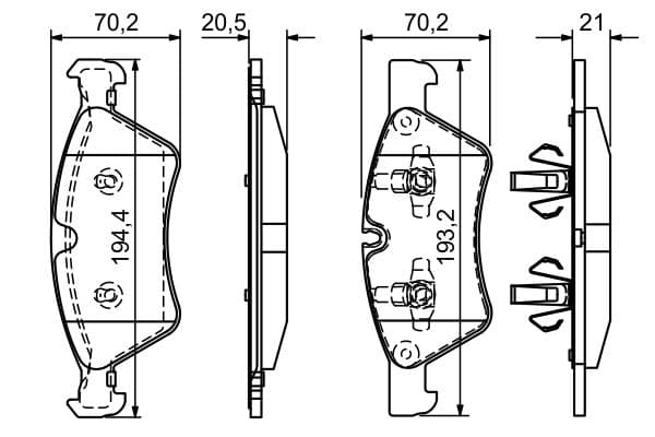 Bosch BP1076 Diskli fren balatası seti; ön küçük görsel 5