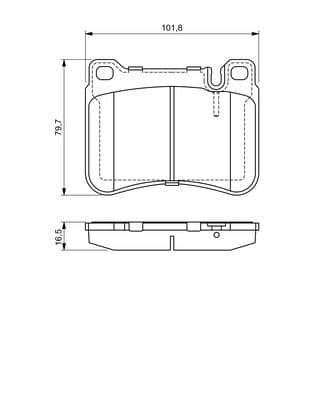 Bosch BP1077 Diskli fren balatası seti; ön küçük görsel 5