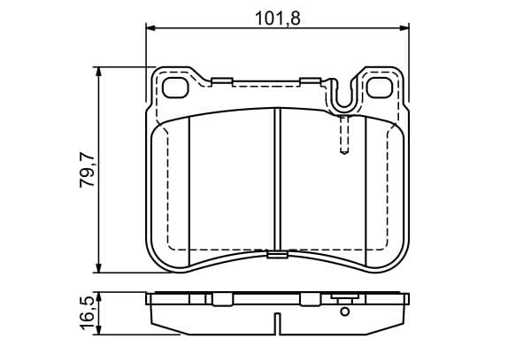 Bosch BP1077 Diskli fren balatası seti; ön küçük görsel 6