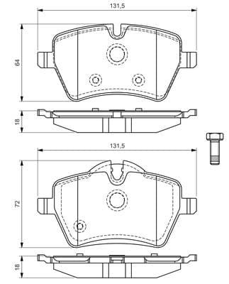 Bosch BP1079 Diskli fren balatası seti; ön küçük görsel 5