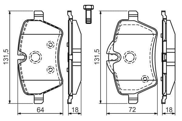 Bosch BP1079 Diskli fren balatası seti; ön küçük görsel 6