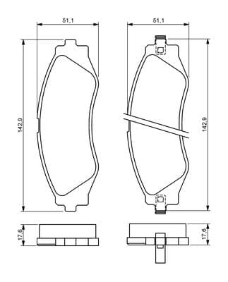 Bosch BP1084 Diskli fren balatası seti; ön küçük görsel 6