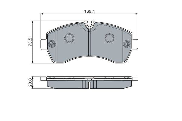 Bosch BP1104 Diskli fren balatası seti; ön küçük görsel 5