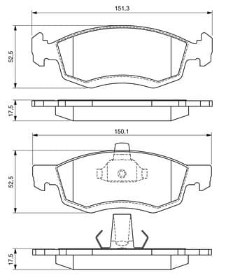 Bosch BP1107 Diskli fren balatası seti; ön küçük görsel 6