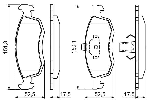 Bosch BP1107 Diskli fren balatası seti; ön küçük görsel 5