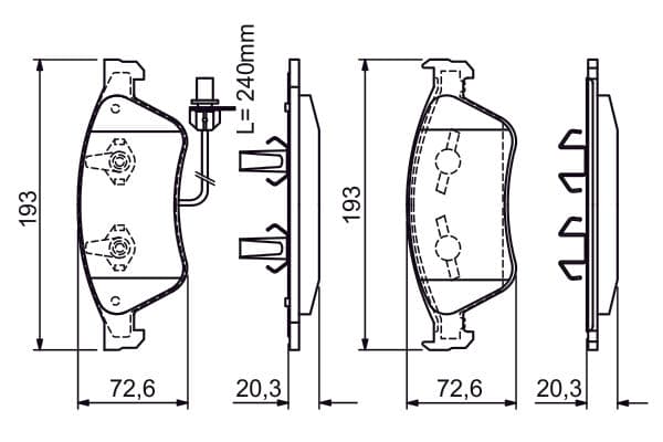 Bosch BP1111 Diskli fren balatası seti; ön küçük görsel 5