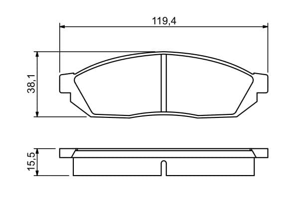 Bosch BP1144 Diskli fren balatası seti; ön küçük görsel 6
