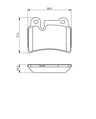 Bosch BP1146 Diskli fren balatası seti; arka küçük görsel 7