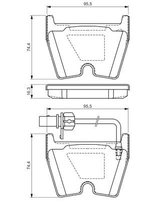 Bosch BP1152 Diskli fren balatası seti; ön küçük görsel 7