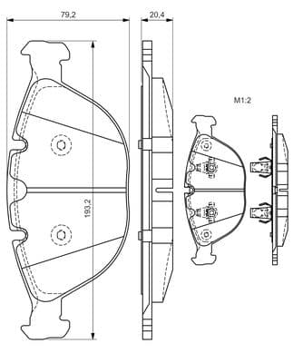 Bosch BP1153 Diskli fren balatası seti; ön küçük görsel 5