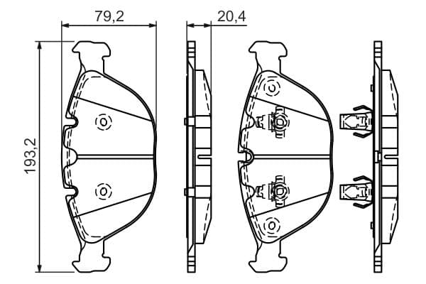 Bosch BP1153 Diskli fren balatası seti; ön küçük görsel 6