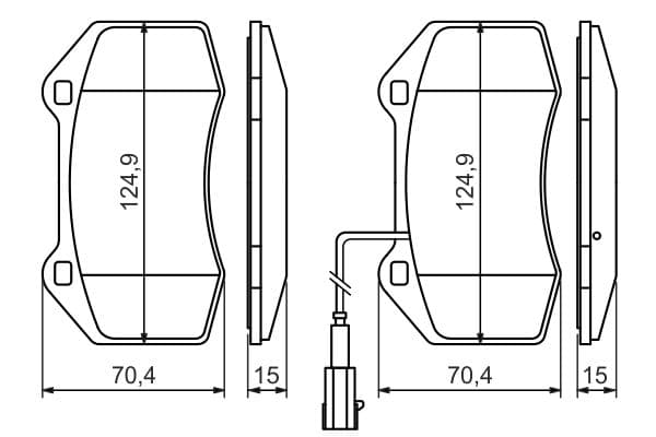 Bosch BP1163 Diskli fren balatası seti; ön küçük görsel 7