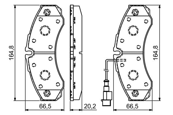 Bosch BP1117 Diskli fren balatası seti; arka küçük görsel 5
