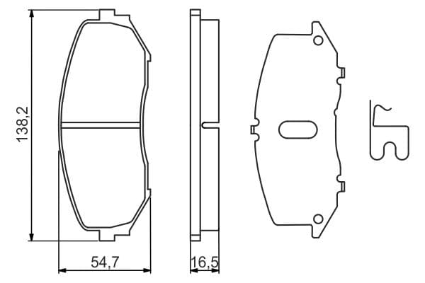Bosch BP1304 Diskli fren balatası seti; ön küçük görsel 8