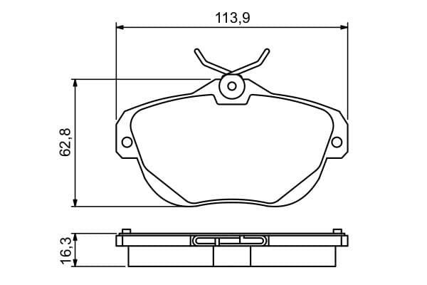 Bosch BP1306 Diskli fren balatası seti; arka küçük görsel 6