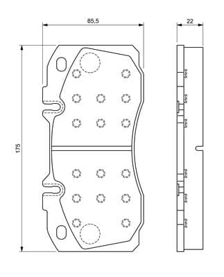 Bosch BP1135 Diskli fren balatası seti; ön küçük görsel 8