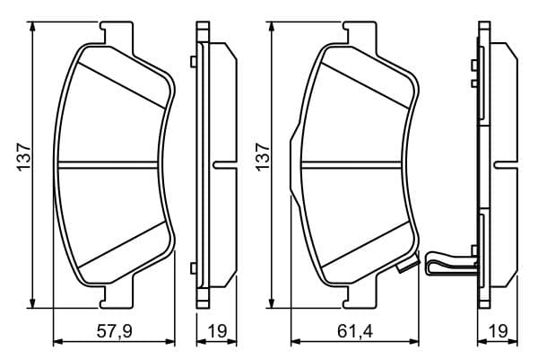 Bosch BP1132 Diskli fren balatası seti; ön küçük görsel 8