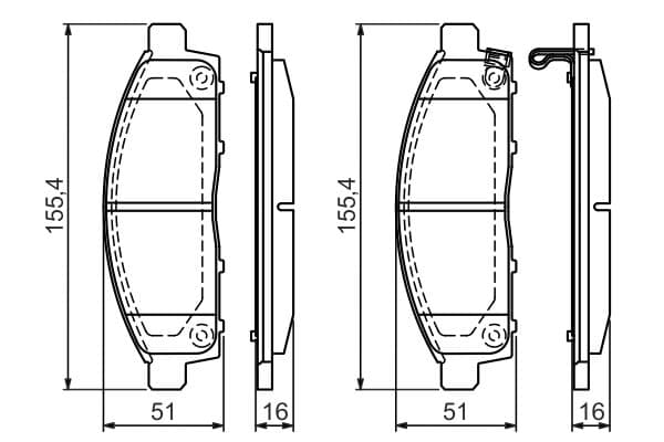 Bosch BP1180 Diskli fren balatası seti; ön küçük görsel 8