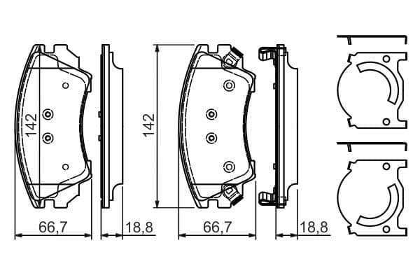 Bosch BP2731 Diskli fren balatası seti; ön küçük görsel 7